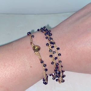 1/1 Pyrite stone Crochet rope 100% handmade designed by 𝔰𝔞𝔦𝔫𝔱 𝔯𝔬𝔰𝔢 🥀‌‍